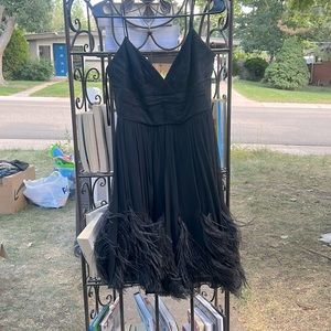 BCBG MAXAZRIA feather dress